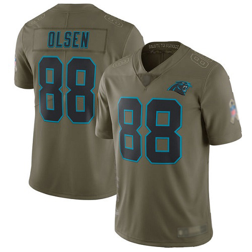 Carolina Panthers Limited Olive Youth Greg Olsen Jersey NFL Football #88 2017 Salute to Service